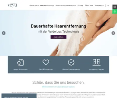 Venusa.com(Veyu beauty salon) Screenshot