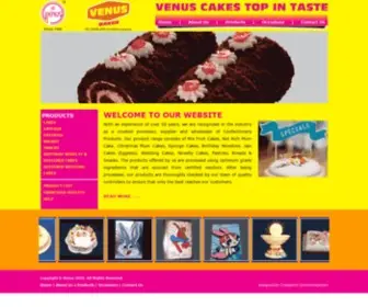 Venusbaker.com(Venus Confectioners) Screenshot