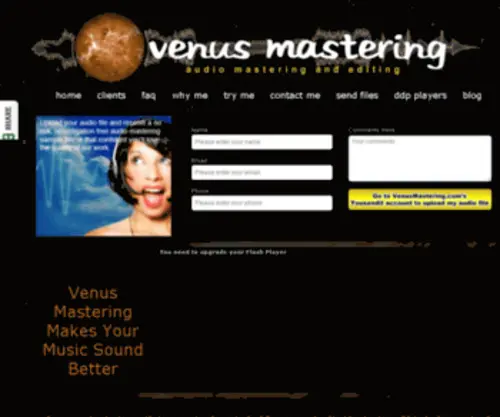 Venusmastering.com(Venus Mastering) Screenshot