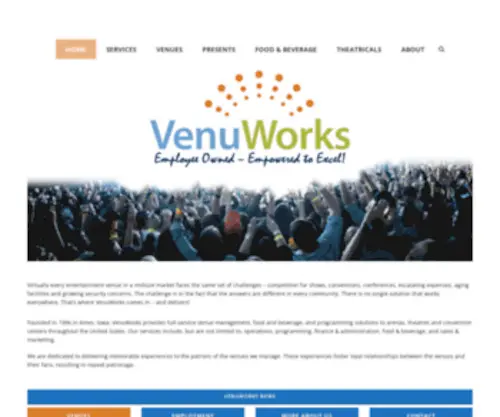 Venuworks.com(Management) Screenshot