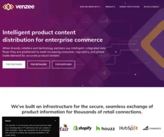 Venzee.com(Intelligent product content distribution for enterprise commerce) Screenshot