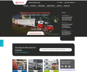 Veoliawaterstna.com(Water & Wastewater Treatment Experts) Screenshot