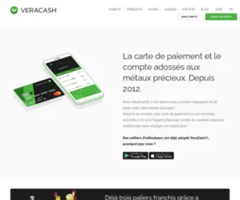 Veracash.fr(Le compte sans banque adossé aux métaux précieux) Screenshot