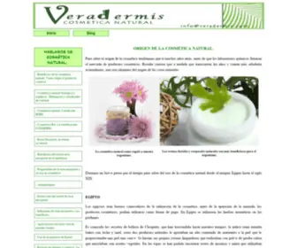 Veradermis.com(Cosmética natural) Screenshot