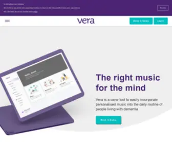 Veramusic.com(Reducing the impact of brain ageing) Screenshot