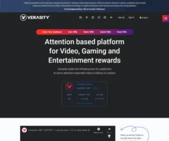 Verasity.io(Bringing trust and transparency to the advertising supply chain) Screenshot