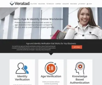 Veratad.com(Global Age & Identity Verification Solutions) Screenshot