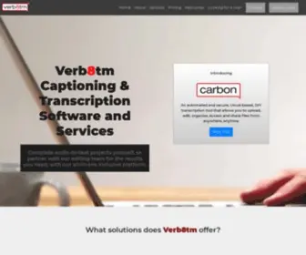 Verb8TM.com(Verb8tm Transcription & Captioning Audio to Text Services and Software) Screenshot