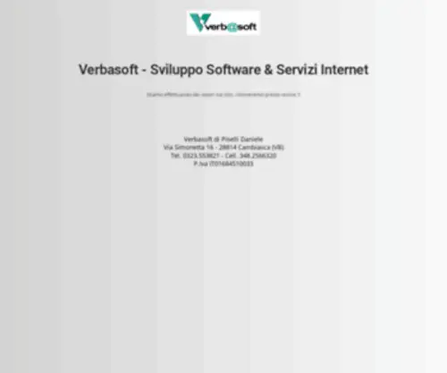 Verbasoft.net(Sviluppo Software & Servizi Internet) Screenshot