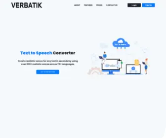 Verbatik.com(Text to Speech Converter) Screenshot