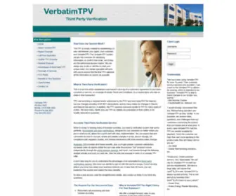 Verbatimtpv.com(Third Party Verification Service) Screenshot