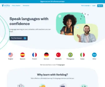 Verbling.com(The Modern Way to Learn a Language) Screenshot
