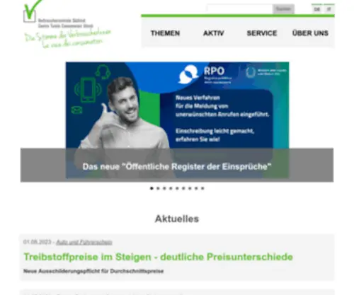 Verbraucherzentrale.it(Südtirol) Screenshot