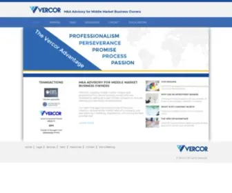 Vercor.com(M&A Advisory for Middle Market Business Owners) Screenshot