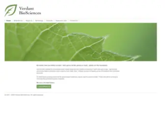 Verdantbio.com(Verdant BioSciences) Screenshot