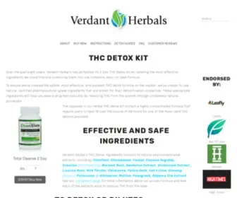 Verdantdetox.com(Verdant Herbals 2 Day THC Detox Kit) Screenshot