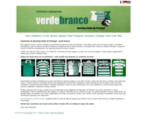 Verdebranco.net(A camisola do Sporting em verde branco) Screenshot
