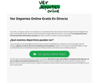 Verdeportesonline.com(Ver Deportes Online Gratis En Directo) Screenshot