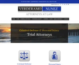 Verderamonunezlaw.com(Criminal Defense & Personal Injury Trial Attorneys of Verderamo Law) Screenshot