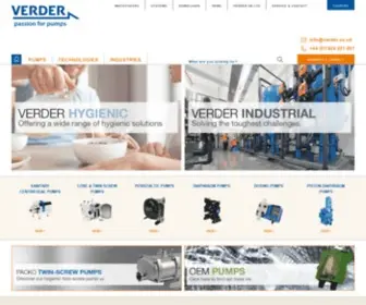 Verder.co.uk(Specialist in industrial pumps) Screenshot