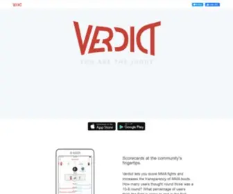 Verdictmma.com(Verdict) Screenshot