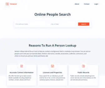 Verecor.com(Comprehensive Person Finder Website) Screenshot