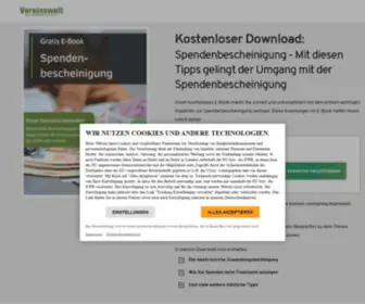 Vereinswelt-Info.de(Spendenbescheinigung) Screenshot