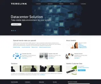 Verelink.com(Domain, Shared Web Hosting, Dedicated Server Hosting, Collocation, Server Security, Server Management) Screenshot