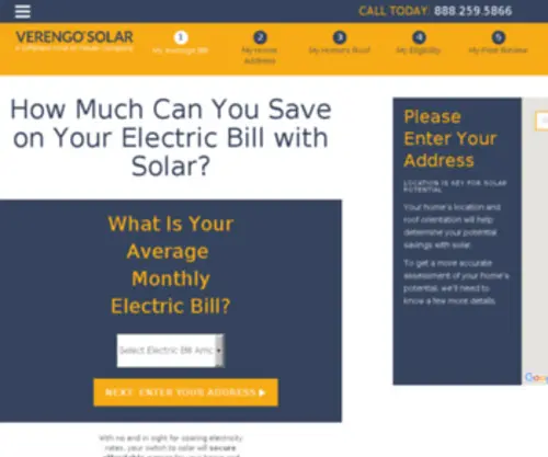 Verengosolar.com(Solar Panels For Homes) Screenshot