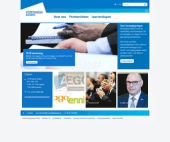 Verenigingaegon.nl(Vereniging Aegon) Screenshot