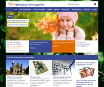 Vereniginghomeopathie.nl(Natuurlijk gezond) Screenshot