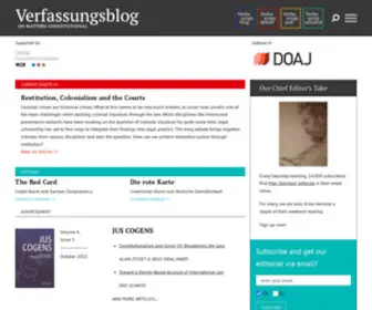 Verfassungsblog.de(On Matters Constitutional) Screenshot