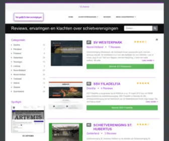 Vergelijkschietverenigingen.nl(Reviews, ervaringen en klachten over schietverenigingen) Screenshot