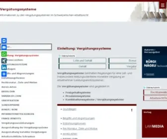 Verguetungssysteme.ch(Einleitung) Screenshot