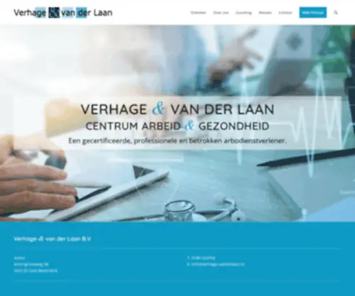 Verhage-Vanderlaan.nl(Verhage & van der laan centrum arbeid & gezondheid) Screenshot