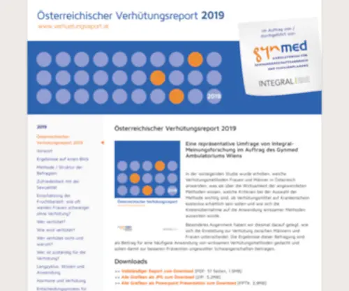 Verhuetungsreport.at(Österreichischer Verhütungsreport 2019) Screenshot