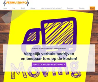 Verhuisinfo.nl(Verhuisbedrijf Kosten) Screenshot