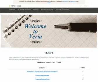 Veriaconcyclopedia.com(Construction Encyclopedia) Screenshot