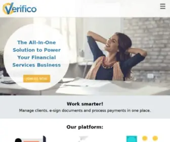 Verifico.com(The First Secure Financial Services Marketplace) Screenshot