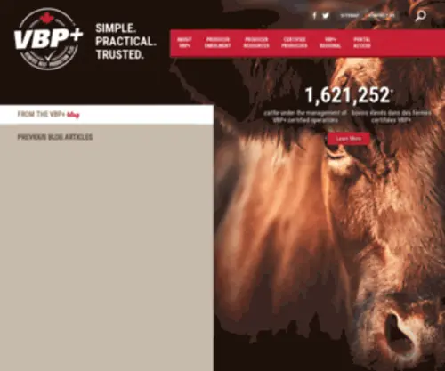 Verifiedbeefproductionplus.ca(Verified Beef Production Plus) Screenshot