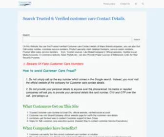 Verifiedcustomercare.com(Verified customer care Numbers from Authentic Sources) Screenshot