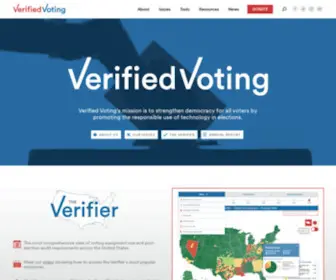 Verifiedvoting.org(Strengthening Democracy) Screenshot