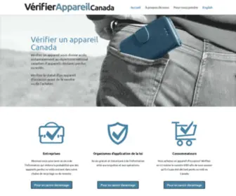 Verifierappareil.ca(Accueil) Screenshot