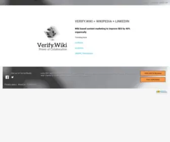 Verify.wiki(Power of Collaboration) Screenshot