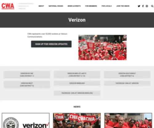 Verigreedy.com(Communications Workers of America) Screenshot
