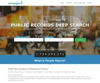 Veripages.com(Public Records Search) Screenshot