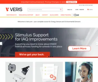 Veris.com(Veris Industries) Screenshot