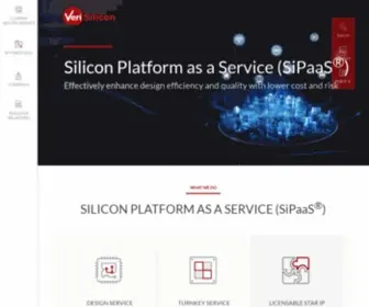 Verisilicon.com(A Silicon Platform as a Service Company) Screenshot