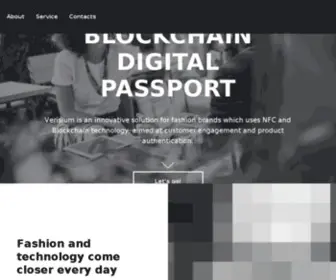Verisium.com(IoT platform for Fashion Industry) Screenshot
