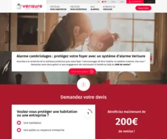 Verisure.be(Système d'alarme télésurveillé contre les cambriolages) Screenshot